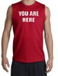 YOU ARE HERE Funny Novelty Adult Muscle Shirt Shooter - Red