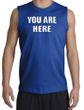 YOU ARE HERE Funny Novelty Adult Muscle Shirt Shooter - Royal