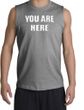 YOU ARE HERE Funny Novelty Adult Muscle Shirt Shooter - Sports Grey