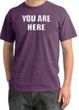 YOU ARE HERE Funny Novelty Adult Pigment Dyed T-Shirt - Plum