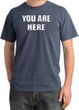 YOU ARE HERE Funny Novelty Adult Pigment Dyed T-Shirt - Scotland Blue