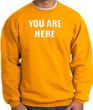 YOU ARE HERE Funny Novelty Adult Sweatshirt - Gold