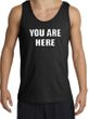 YOU ARE HERE Funny Novelty Adult Tanktop - Black