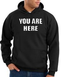 You Are Here Hoodie Black Hoody