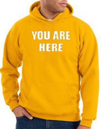 You Are Here Hoodie Gold Hoody