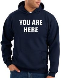 You Are Here Hoodie Navy Hoody