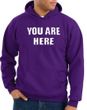 You Are Here Hoodie Purple Hoody