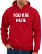 You Are Here Hoodie Red Hoody