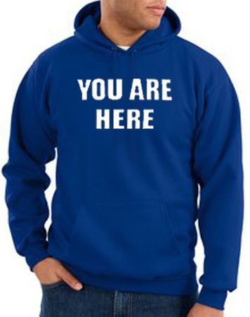 You Are Here Hoodie Royal Hoody