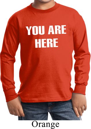 You Are Here Kids Long Sleeve Shirt