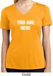You Are Here Ladies Moisture Wicking V-neck Shirt