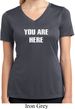 You Are Here Ladies Moisture Wicking V-neck Shirt