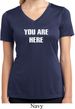You Are Here Ladies Moisture Wicking V-neck Shirt