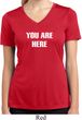 You Are Here Ladies Moisture Wicking V-neck Shirt