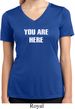 You Are Here Ladies Moisture Wicking V-neck Shirt