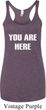 You Are Here Ladies Tri Blend Racerback Tank Top
