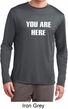 You Are Here Mens Dry Wicking Long Sleeve Shirt