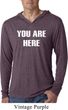 You Are Here Mens Lightweight Hoodie Shirt