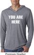 You Are Here Mens Lightweight Hoodie Shirt