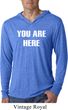 You Are Here Mens Lightweight Hoodie Shirt
