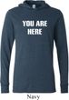 You Are Here Mens Lightweight Hoodie Tee