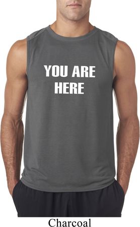 You Are Here Mens Sleeveless Shirt