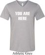 You Are Here Mens Tri Blend V-neck Shirt