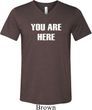 You Are Here Mens Tri Blend V-neck Shirt