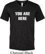 You Are Here Mens Tri Blend V-neck Shirt