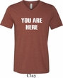 You Are Here Mens Tri Blend V-neck Shirt