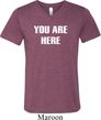 You Are Here Mens Tri Blend V-neck Shirt