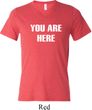 You Are Here Mens Tri Blend V-neck Shirt