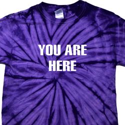 You Are Here Spider Tie Dye Shirt You Are Here Spider Tie Dye Shirt