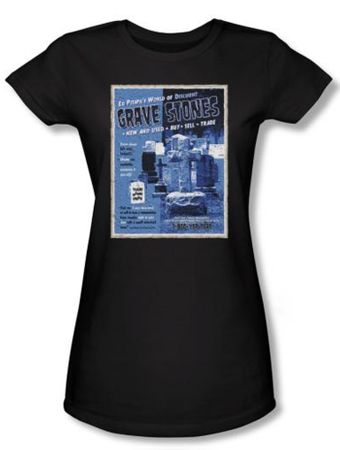 Zombie Juniors T-Shirt Ed Pitaph's Black Tee Shirt