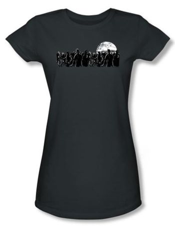 Zombie Juniors T-Shirt Moon Charcoal Tee Shirt