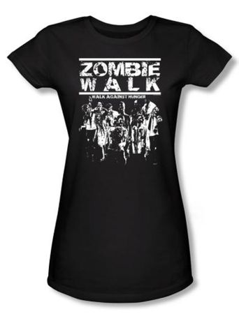 Zombie Juniors T-Shirt Walk Black Tee Shirt