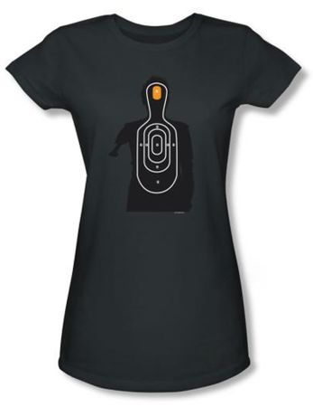 Zombie Juniors T-Shirt Zombie Target Charcoal Tee Shirt