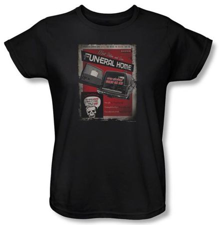 Zombie Ladies T-Shirt Mort Postem And Sons Black Tee Shirt