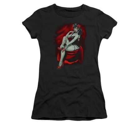 Zombie Shirt Juniors Broken Shoe Zombie Black Tee T-Shirt