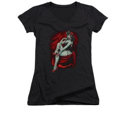 Zombie Shirt Juniors V Neck Broken Shoe Zombie Black Tee T-Shirt