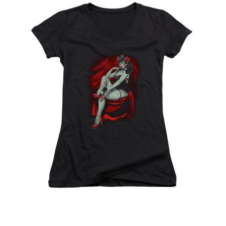 Zombie Shirt Juniors V Neck Broken Shoe Zombie Black Tee T-Shirt