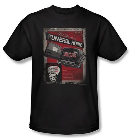 Zombie T-Shirt Mort Postem And Sons Black Adult Slim Fit Tee Shirt