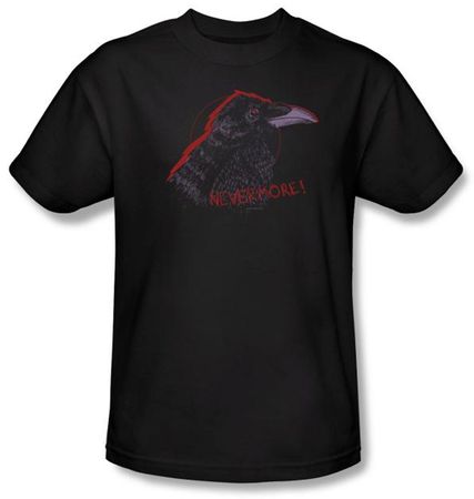 Zombie T-Shirt Nevermore Adult Black Tee Shirt