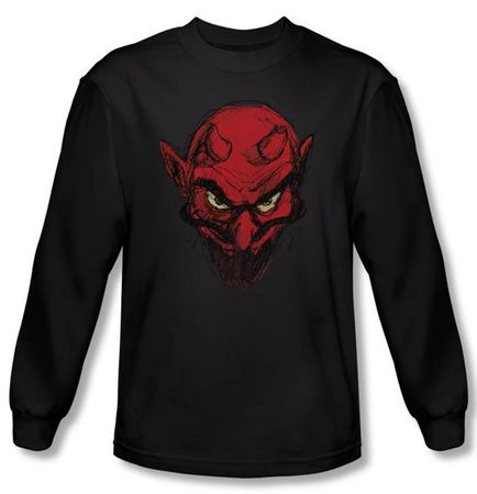 Zombie T-Shirt Sketchy Details Black Adult Long Sleeve Tee Shirt