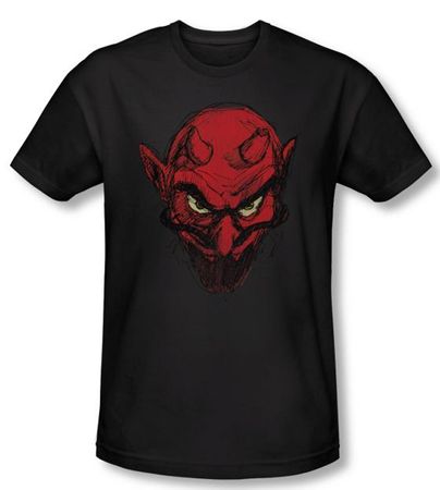 Zombie T-Shirt Sketchy Details Black Adult Slim Fit Tee Shirt