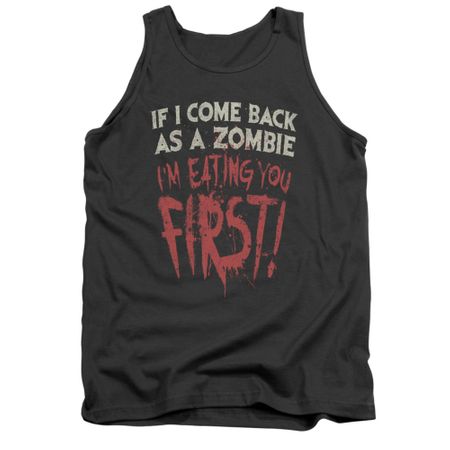 Zombie Tank Top You First Charcoal Tanktop