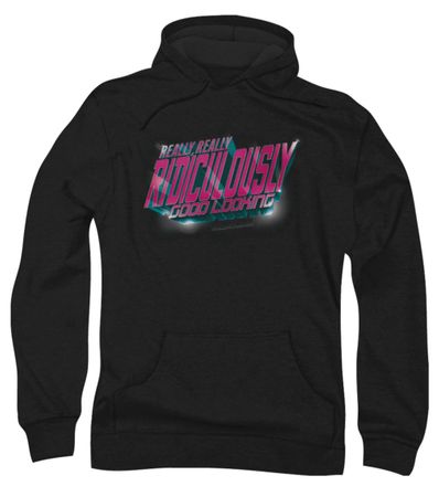 Zoolander Hoodie Sweatshirt Ridiculously Good Looking Black Adult Hoody
