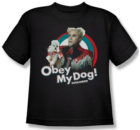 Zoolander Shirt Kids Obey My Dog Black Youth Tee T-Shirt