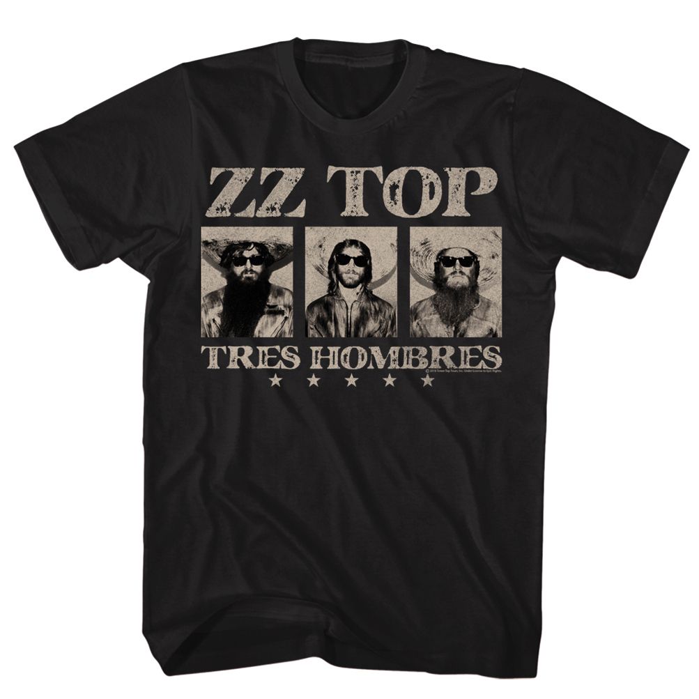 ZZ Top Shirt Tres Hombres Black TShirt ZZ Top Shirts