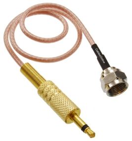1.5ft F-Type Male to 3.5mm TS Male RG316 Cable